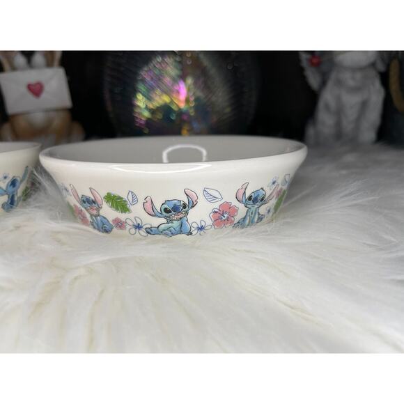 Disney Lilo & Stitch Hibiscus Flower Small X2 Bowls Zrike Brand - Picture 4 of 6